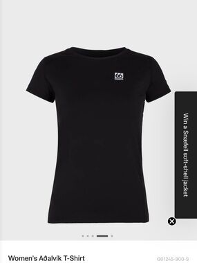 66°North Women's Aöalvík Short Sleeve Tee — Black